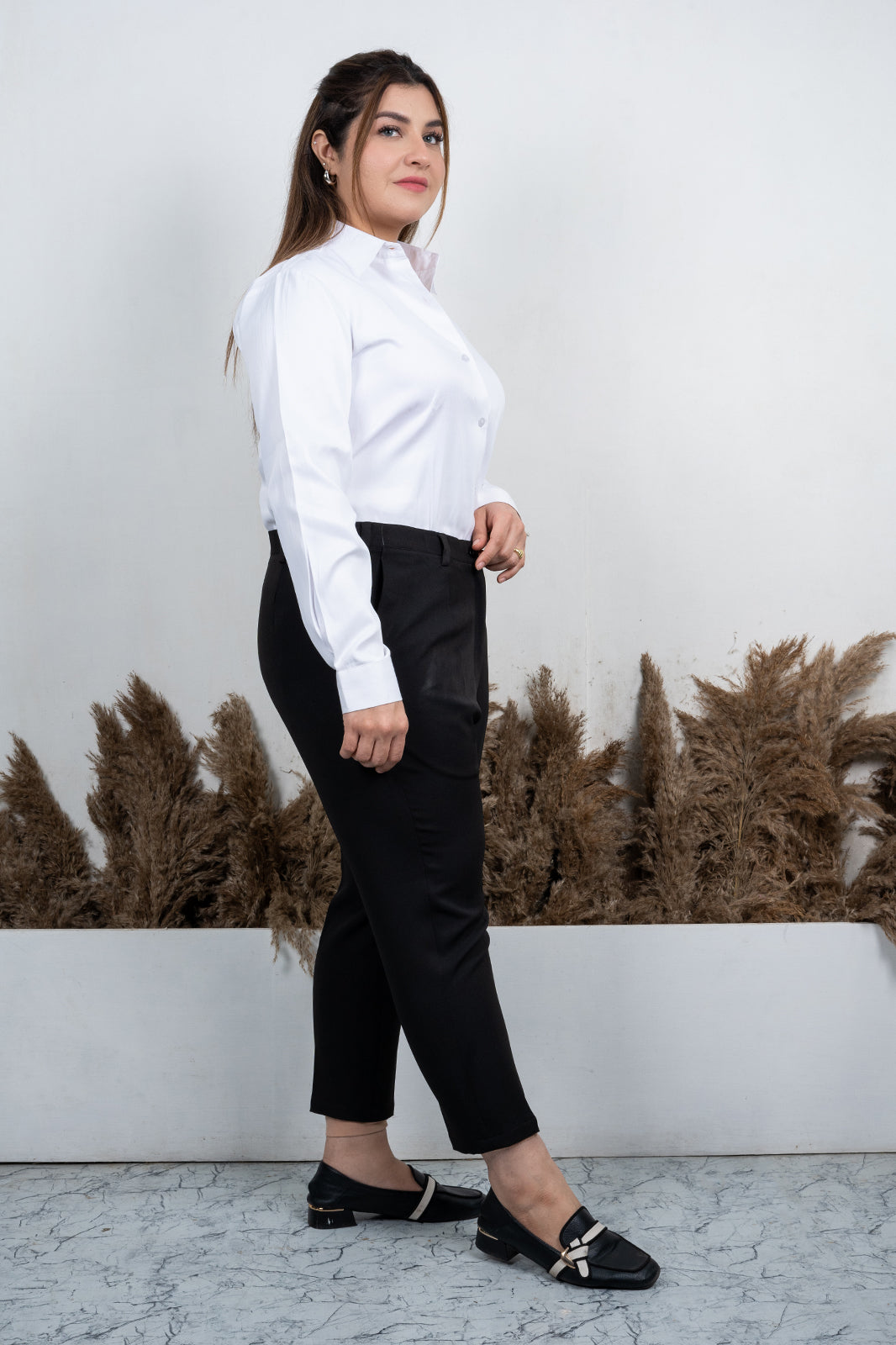 VISHIMA 3-Piece Elegant Waistcoat Suit | Black & White