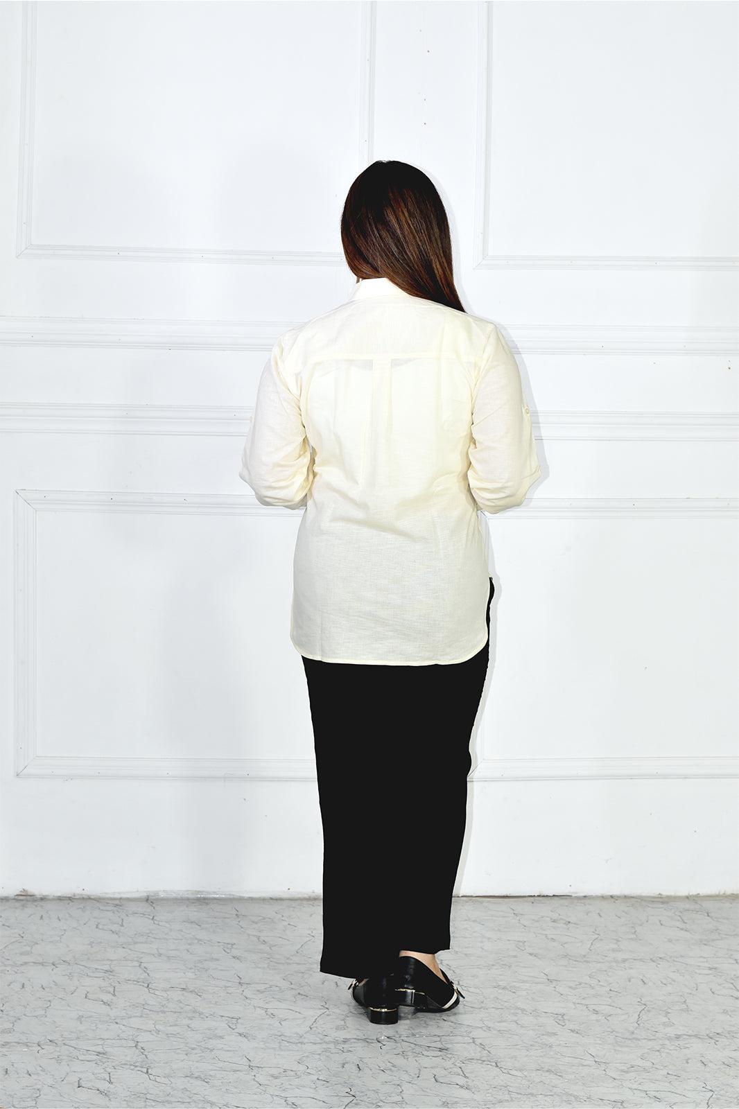 VISHIMA Pant Shirt Combination - Cotton Linen Pants and Shirt | Cream & Black