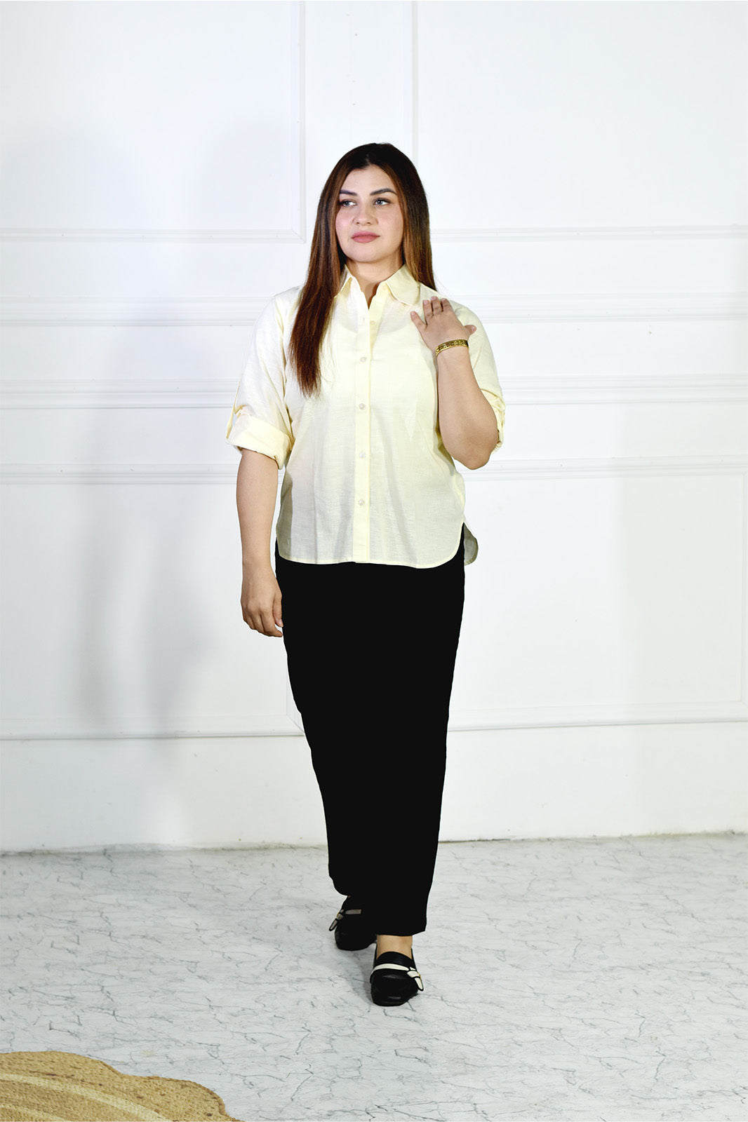 VISHIMA Pant Shirt Combination - Cotton Linen Pants and Shirt | Cream & Black