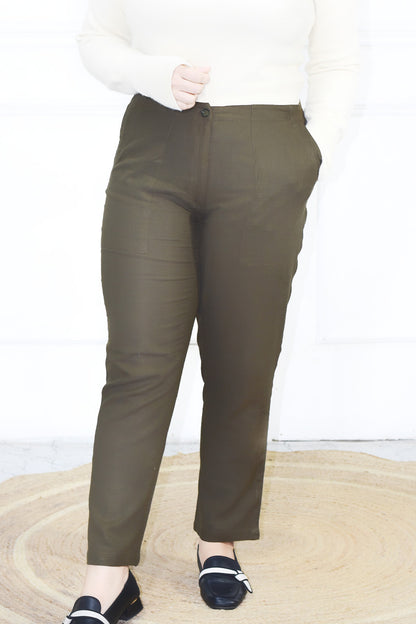 VISHIMA Waistcoat Co-ord Set - Cotton Linen Waistcoat and Trousers | Olive Green
