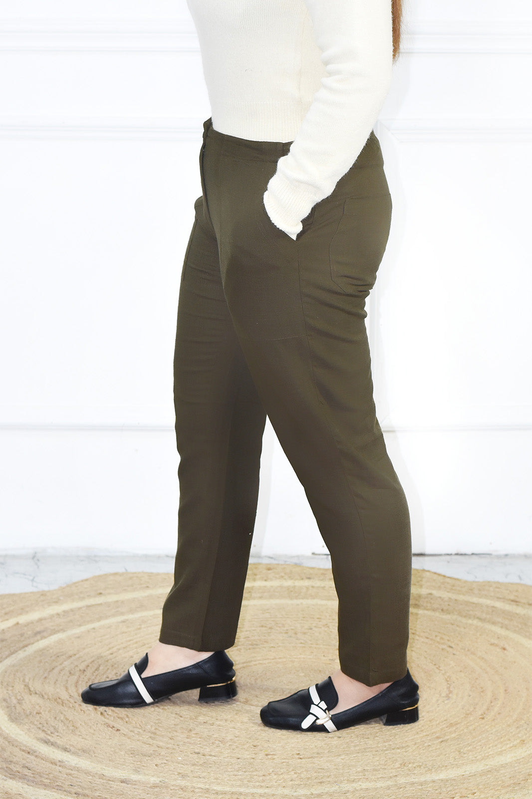 VISHIMA Waistcoat Co-ord Set - Cotton Linen Waistcoat and Trousers | Olive Green